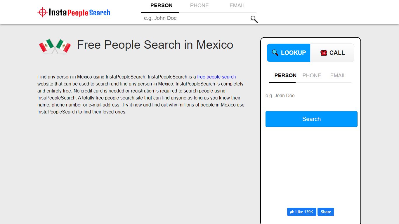 Free People Search for Mexico | Mexico People Finder | InstaPeopleSearch